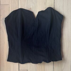 Anthropologie Porridge Black Sweetheart Bustier Tube Top - Size S